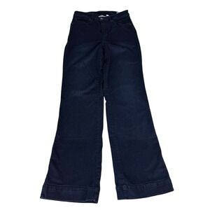 Belle by Kim Gravel Womens 8T Dark Wash Wide Leg Jeans High Rise Stretch Denim